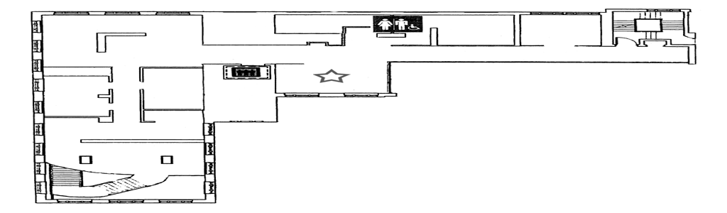 2nd Floor Map with the location of the Marvelous Mouth Exhibit marked by a star