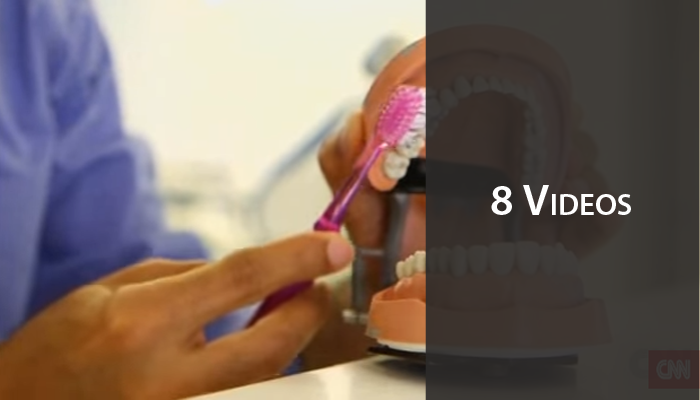 Dental Education playlist screen capture with 8 videos