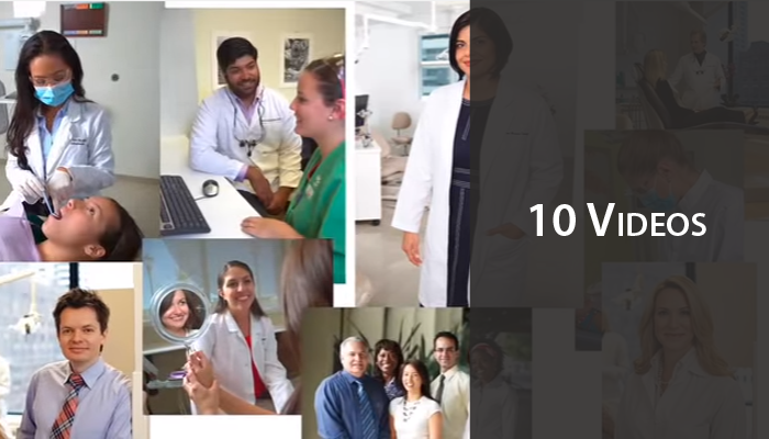 Dental Organizations playlist screen capture with 10 videos